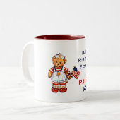 Radicaal-rechtse extremistische patriot mam-Mok Tweekleurige Koffiemok (Voorkant links)