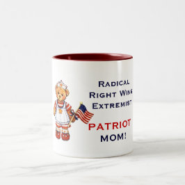 Radicaal-rechtse extremistische patriot mam-Mok Tweekleurige Koffiemok