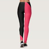 Radicaal rood en zwart leggings (Achterkant)