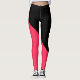 Radicaal rood en zwart leggings