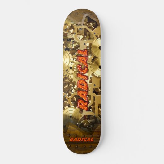 Radicaal Steampunk 3A-skateboard Persoonlijk Skateboard (Voorkant)