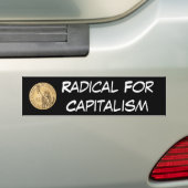 Radicaal voor het kapitalisme bumpersticker (Op auto)