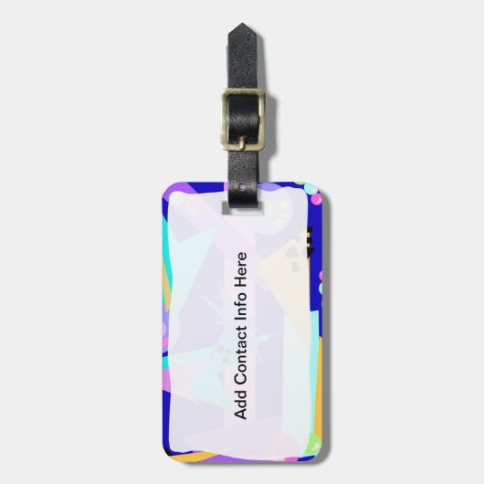 Radical 80's Boombox Bagagelabel (Voorkant verticaal)