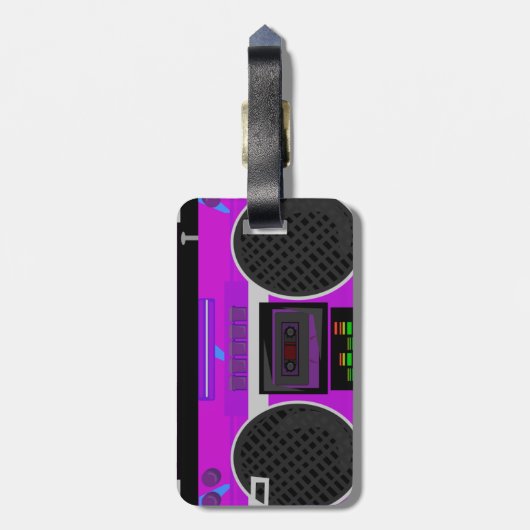 Radical 80's Boombox Bagagelabel (Achterkant verticaal)