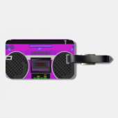 Radical 80's Boombox Bagagelabel (Achterkant horizontaal)