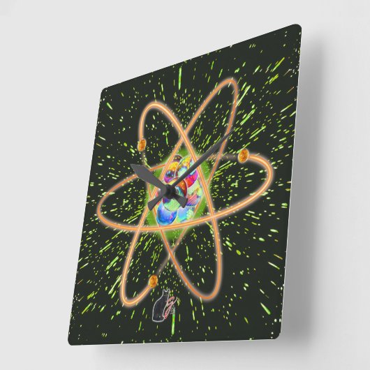 Radical Atomic Vierkante Klok (Hoek)