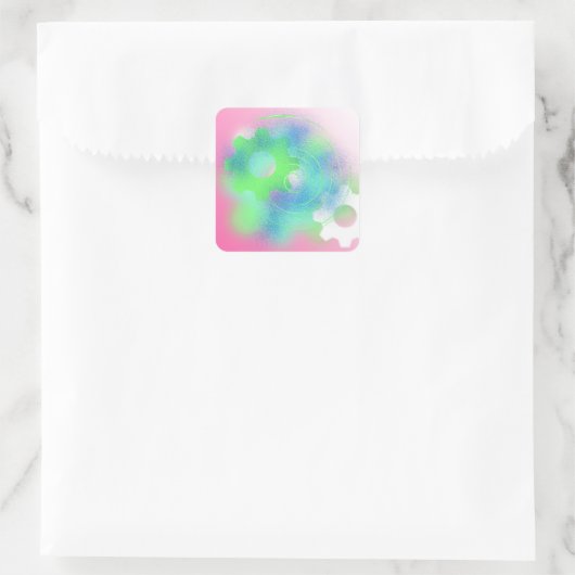 Radical Cog Abstract Vierkante Sticker (Tas)