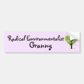 Radical Environmentalist Granny Bumpersticker (Voorkant)