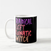Radical Left Lunatic Witch Funny Halloween Feminis Koffiemok (Links)