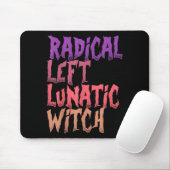 Radical Left Lunatic Witch Funny Halloween Feminis Muismat (Met muis)