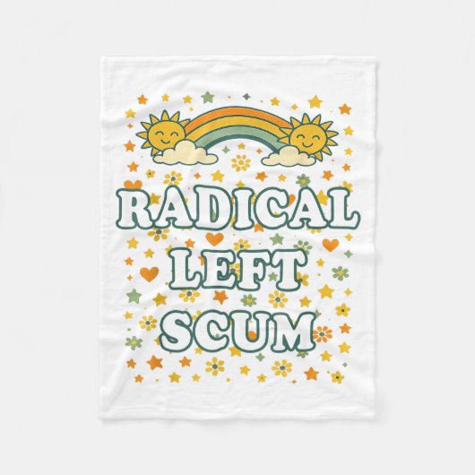 Radical Left S Funny Sarcastic Quote  Fleece Deken (Voorkant)