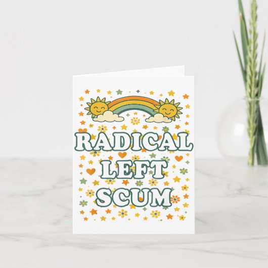 Radical Left S Funny Sarcastic Quote Kaart (Voorkant)