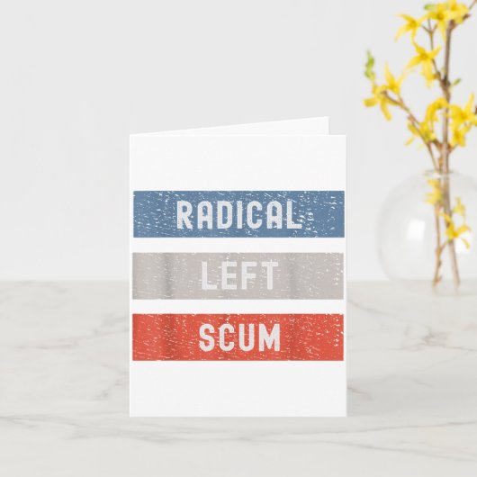 Radical Left S Funny Sarcastic Quote Kaart (Gele Bloem)