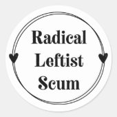 Radical Leftist Scum sticker sheet (Voorkant)