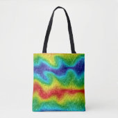 Radical Rainbow Abstract Gestreepte Kleurrijke Kun Tote Bag (Voorkant)