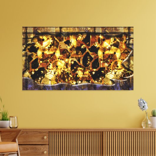 Radical Steampunk 4 Wrapped Canvas (Insitu (Woonkamer))