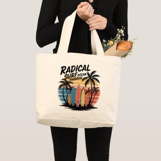 Radical Surf Ocean Paradise Grote Tote Bag (Voorkant (product))