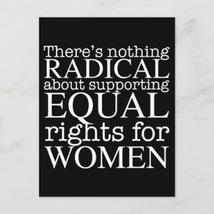 Radical Woman Quote on Women's Rights Feminist Briefkaart