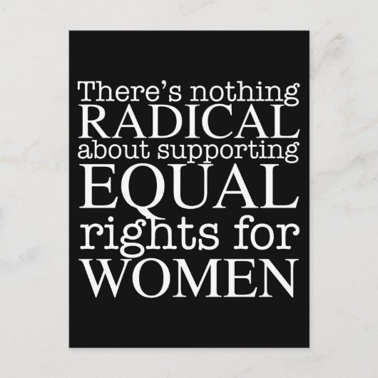 Radical Woman Quote on Women's Rights Feminist Briefkaart (Voorkant)