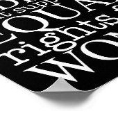 Radical Woman Quote on Women's Rights Feminist Poster (Hoek)