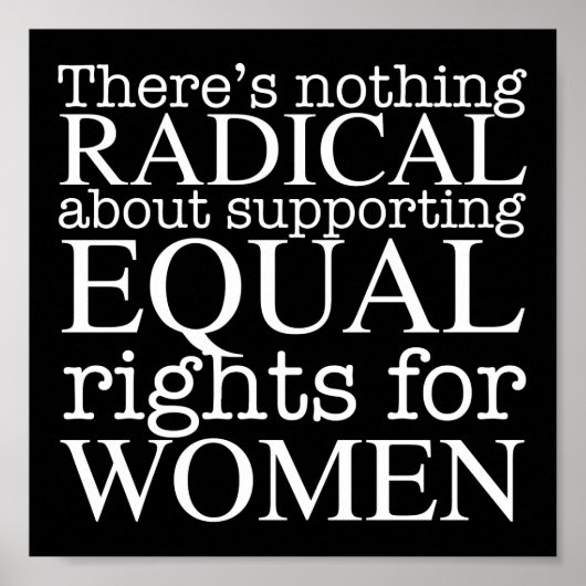 Radical Woman Quote on Women's Rights Feminist Poster (Voorkant)