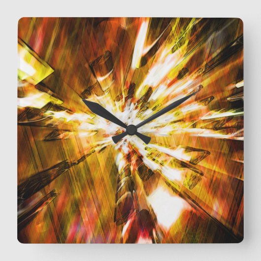 Radicale art. 6-wandklok vierkante klok (Voorkant)