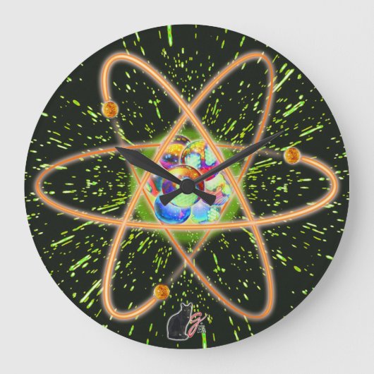 Radicale atoomstraling grote klok (Voorkant)