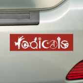 Radicale Bumpersticker (Op auto)