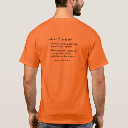Radicale definitie T-shirt (M/V) (Achterkant)