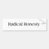 Radicale Eerlijkheid Minimalistische Bumpersticker (Voorkant)