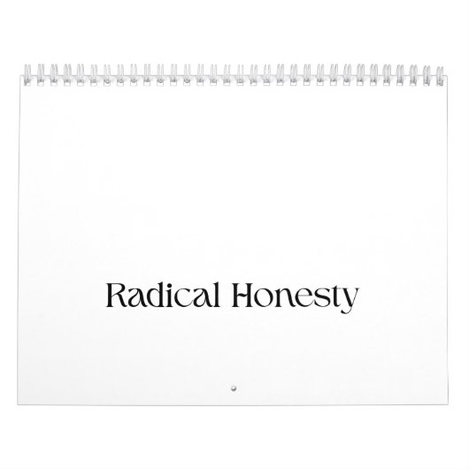 Radicale Eerlijkheid Minimalistische Bureaukaender Kalender (Hoes)
