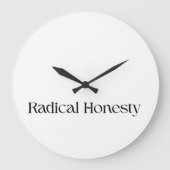 Radicale Eerlijkheid Minimalistische Wandklok (Voorkant)