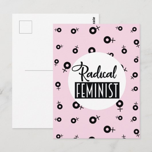 Radicale feministe briefkaart (Voorkant / Achterkant)