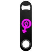 Radicale feministe speed flessenopener (Achterkant)