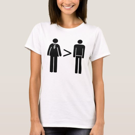 Radicale feministe, vrouwen zijn groter dan Mannen T-shirt (Voorkant)