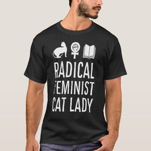 Radicale feministische kat Lady T-shirt (Voorkant)