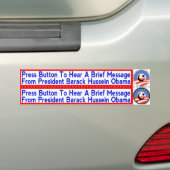 Radicale islamistische Obama-stickers voor handdro Bumpersticker (Op auto)