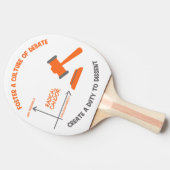 Radicale kaartenplicht om Ping Pong Paddle uit te  Tafeltennisbatje (Zijkant)