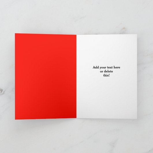 Radicale Kerstman Grappige Kerst Miskaart rood Kaart (Binnen)