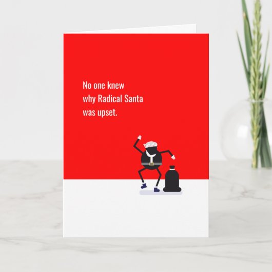 Radicale Kerstman Verzet Grappige memes AANGEPASTE Feestdagen Kaart (Voorkant)
