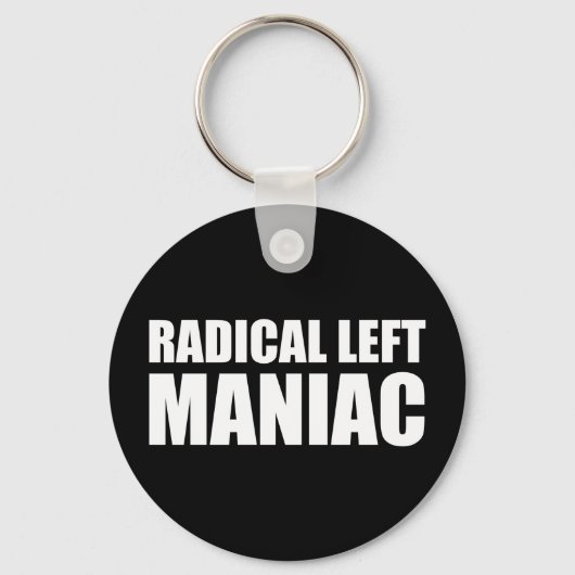 Radicale Linkse Maniak Grappig Anti-Trump Sleutelhanger (Voorkant)
