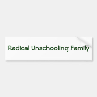 Radicale niet-educatieve familie bumpersticker