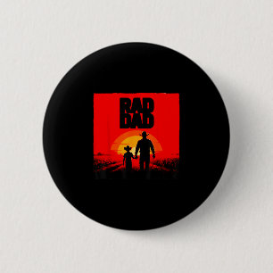 Radicale papa vader en zoon boer western zonsonder ronde button 5,7 cm