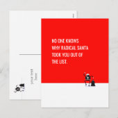 Radicale Santa Claus verwijderenLijst Grappige mem Feestdagenkaart (Voorkant / Achterkant)