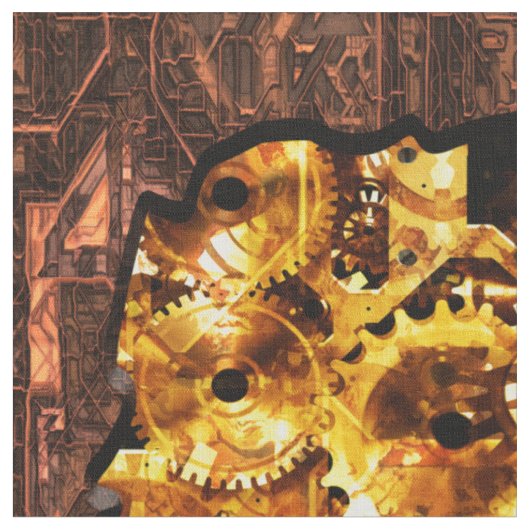 Radicale Steampunk 7 Aangepast Stof (Close Up)