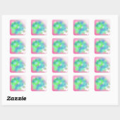 Radicale Tandwiel Abstract Vierkante Sticker (Vel)