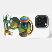 Radicale Turtle Skateboarder iPhone Case Hoesje (Achterkant horizontaal)