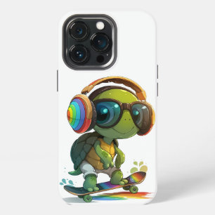 Radicale Turtle Skateboarder iPhone Case iPhone 13 Pro Hoesje