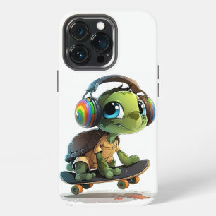 Radicale Turtle Skateboarder iPhone Case iPhone 13 Pro Hoesje