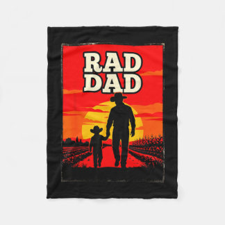 Radicale vader vader en zoon boer western zonsonde fleece deken